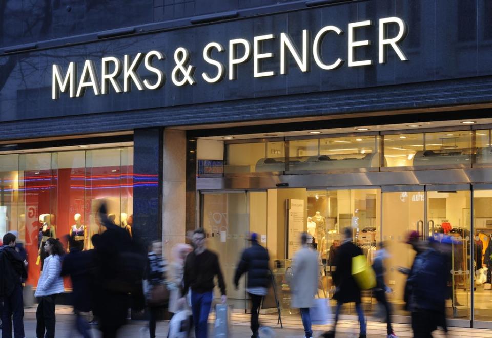M&S finance boss Eoin Tonge has written to Rishi Sunak to dissuade him from introducing an online sales tax (Charlotte Ball/PA) (PA Wire)