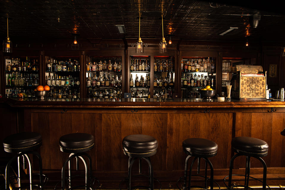 The bar at Hell or High Water, a cocktail bar in Louisville, Kentucky