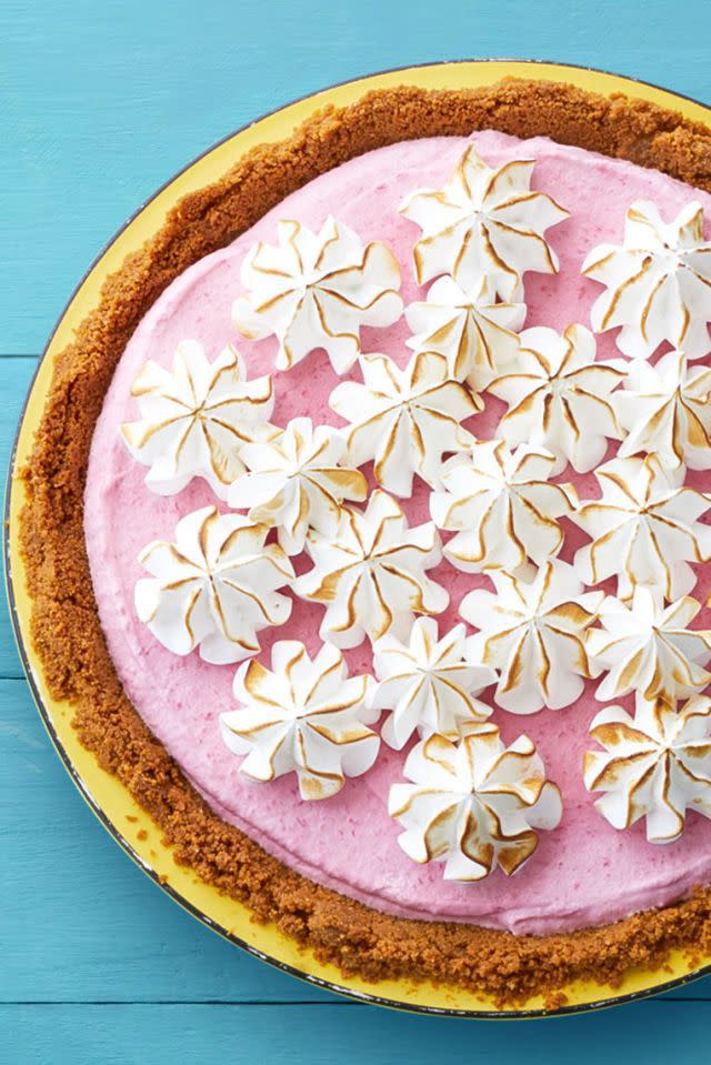 Frozen Raspberry Meringue Pie