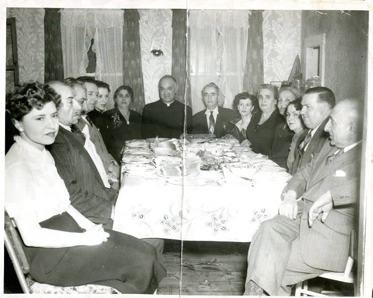 Lorraine Michael recalls that the Lebanese community would support one another, as seen in this photo of her grandparents Bedra and Habib Michael hosting a party at their home.