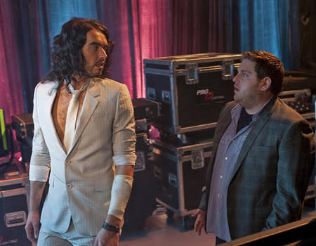 <p>Russell Brand and Jonah Hill in Universal Pictures International's "Get Him to the Greek."</p>