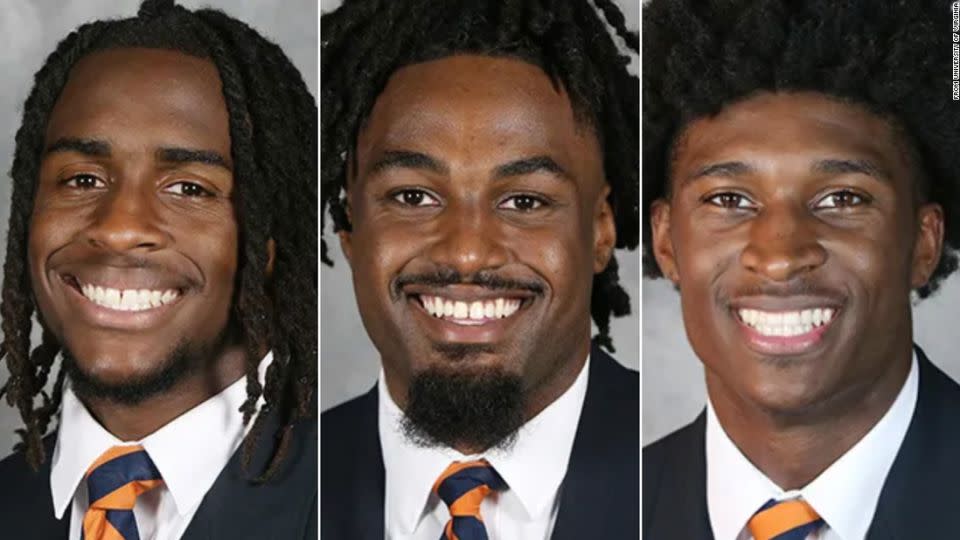 Left to right: Devin Chandler, D'Sean Perry and Lavel Davis Jr. - University of Virginia