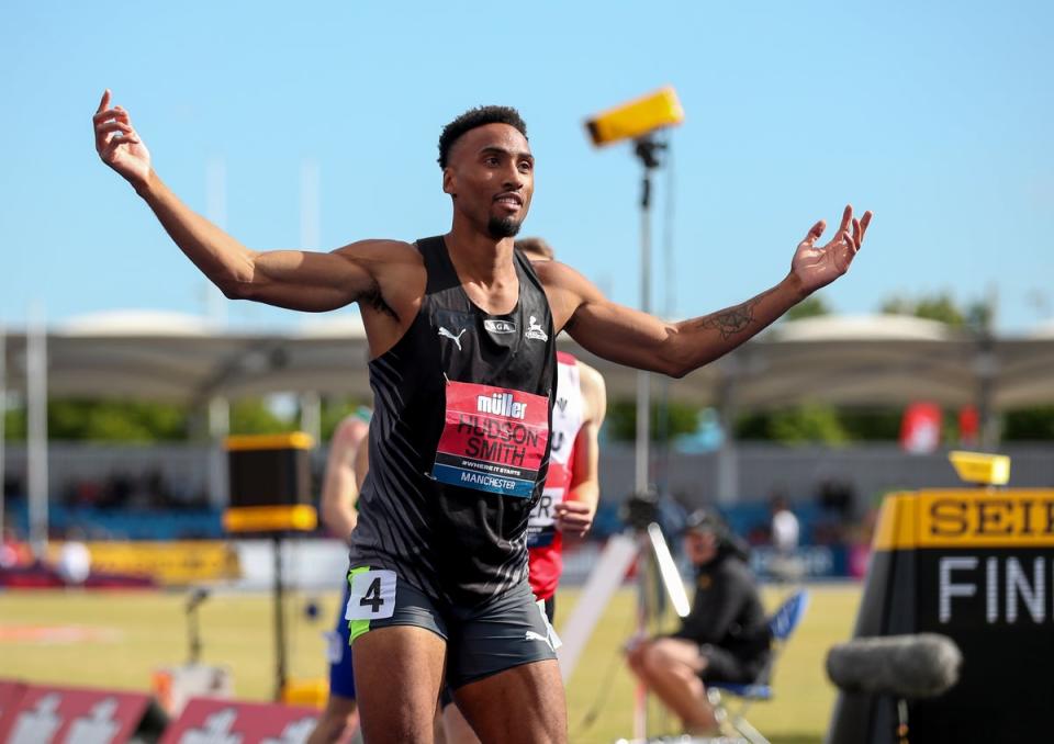 Matthew Hudson-Smith runs at the stadium where he set his British record. (Martin Rickett/PA) (PA Wire)