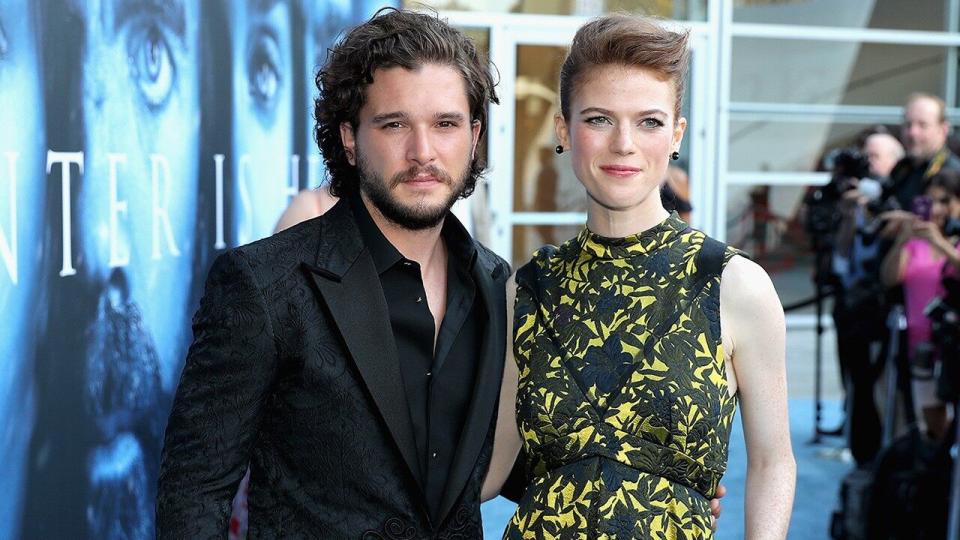 Rose Leslie is spending time with friends, while her husband continues to receive treatment.