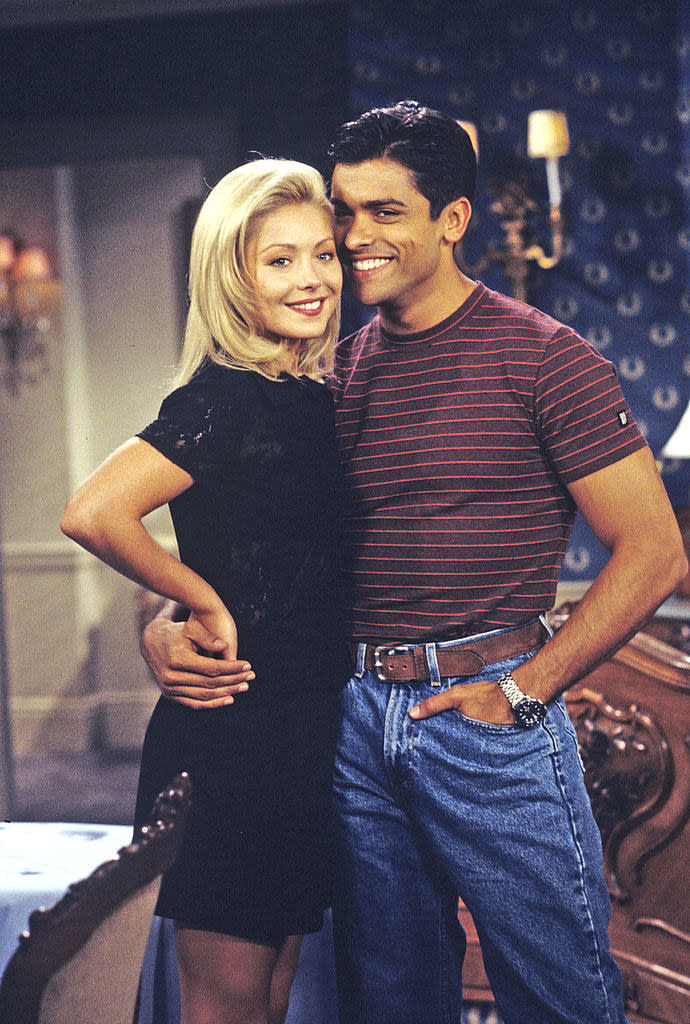 shot from the 90s with Mark's arm around Kelly for a pose