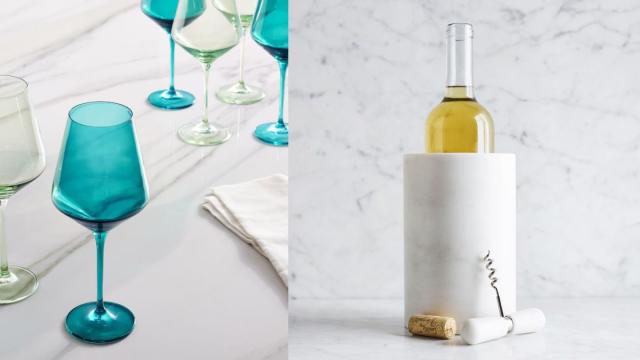 Custom Insulated Wine Tumbler Gift Set - Ebony Box Wine Lover Gift - Home Wet Bar