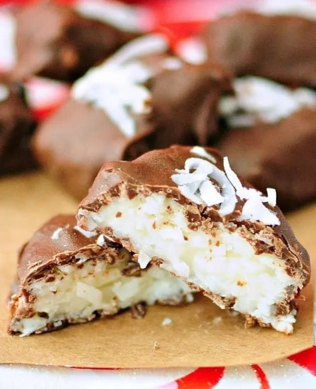 <p>Back For Seconds</p><p>Coconut lovers rejoice.</p><p><strong>Get the recipe: <a href="https://backforseconds.com/4-ingredient-coconut-cream-bars/" rel="nofollow noopener" target="_blank" data-ylk="slk:Coconut Cream Bars;elm:context_link;itc:0;sec:content-canvas" class="link rapid-noclick-resp">Coconut Cream Bars</a></strong></p><p><strong>Related: <a href="https://parade.com/841646/kristamarshall/welcome-an-early-easter-with-coconut-truffles/" rel="nofollow noopener" target="_blank" data-ylk="slk:Coconut Truffles;elm:context_link;itc:0;sec:content-canvas" class="link rapid-noclick-resp">Coconut Truffles</a></strong></p>