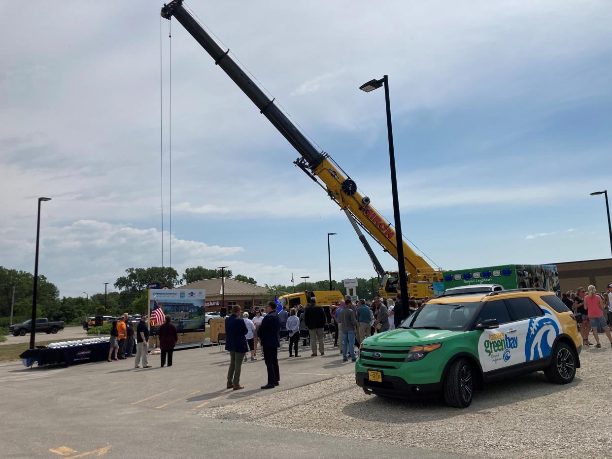 Discover Green Bay, Brown County community leaders and Gov. Tony Evers marked the start of construction of the $6.5 million Experience Green Bay visitors center on Tuesday. The new center, at Argonne Street and Brookwood Drive in Ashwaubenon, is expected to open in July 2023.