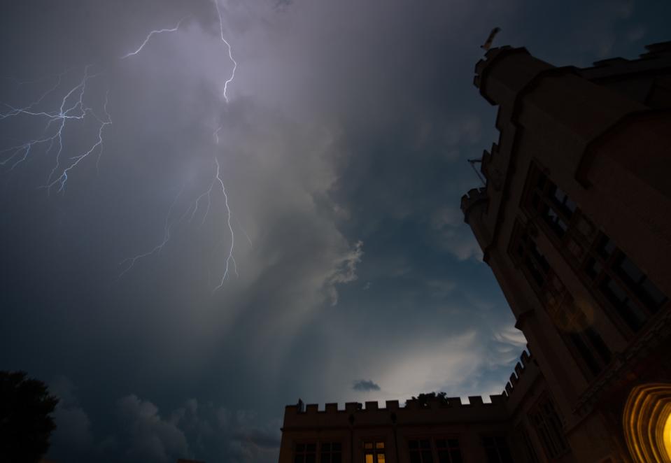 The sky provided a light and cloud show Wednesday night that became a topic of discussion on social media. This photo was taken from the College of Wooster campus.