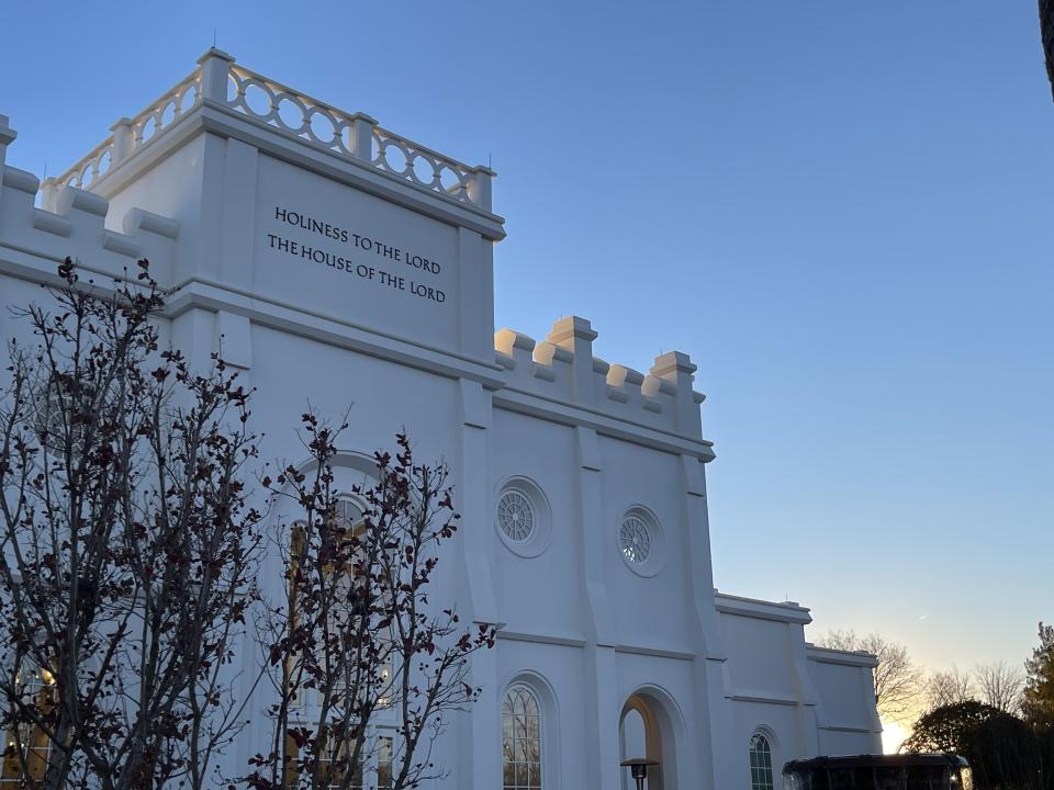 The St. George Utah Temple on Saturday, Dec. 9, 2023, the day before it was rededicated by President Jeffrey R. Holland,