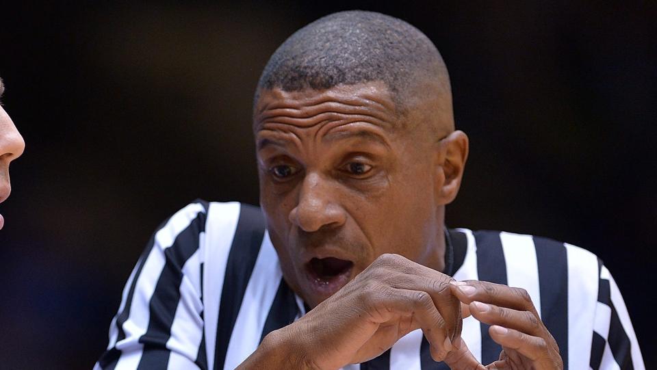 The specter of Teddy Valentine hangs over games he won’t even be officiating. (Grant Halverson/Getty Images)