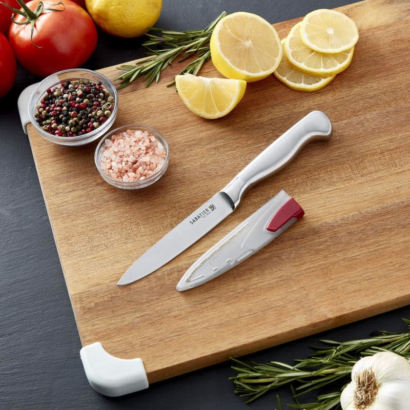 Sabatier Stainless Steel Edgekeeper 8-Inch Chef Knife with Sleeve
