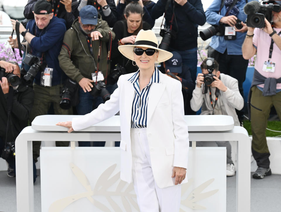 Meryl Streep at the 77th Cannes Film Festival held at the Palais des Festivals on May 14, 2024 in Cannes, France.