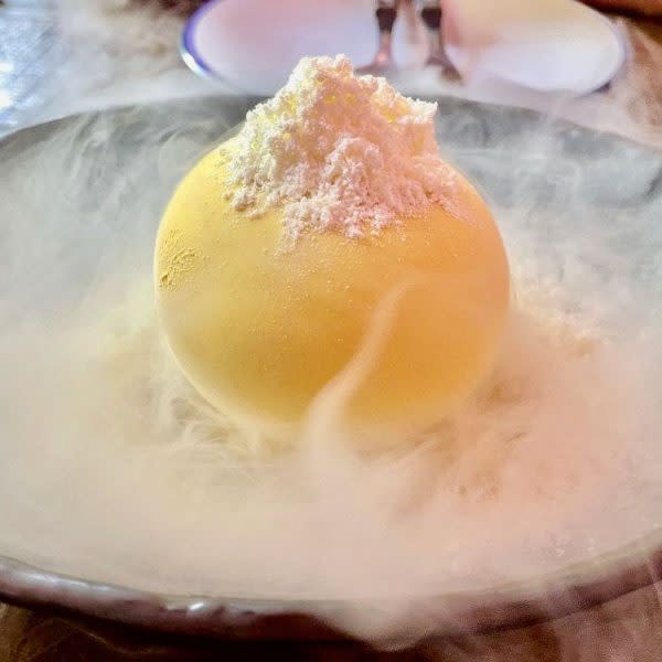 gaggan anand - Mango Yuzu Snowball