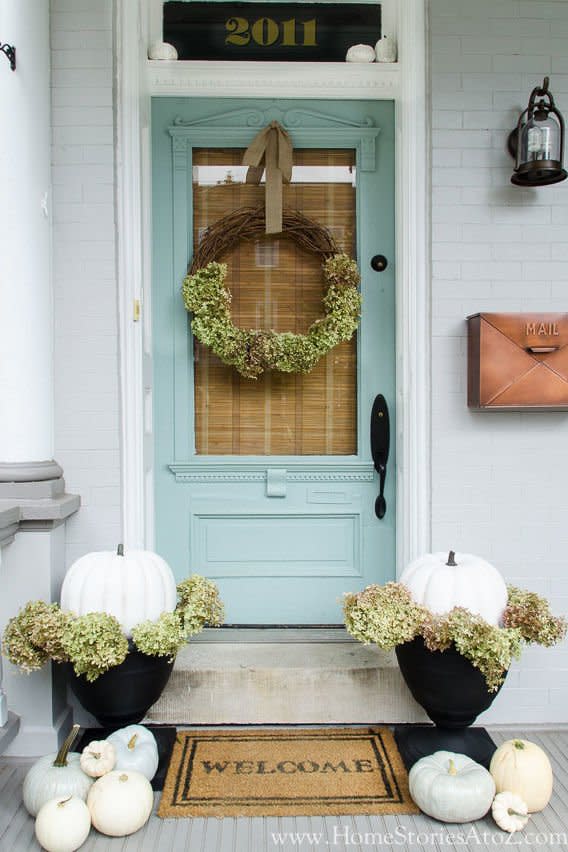 Pale Blues & Dried Hydrangeas