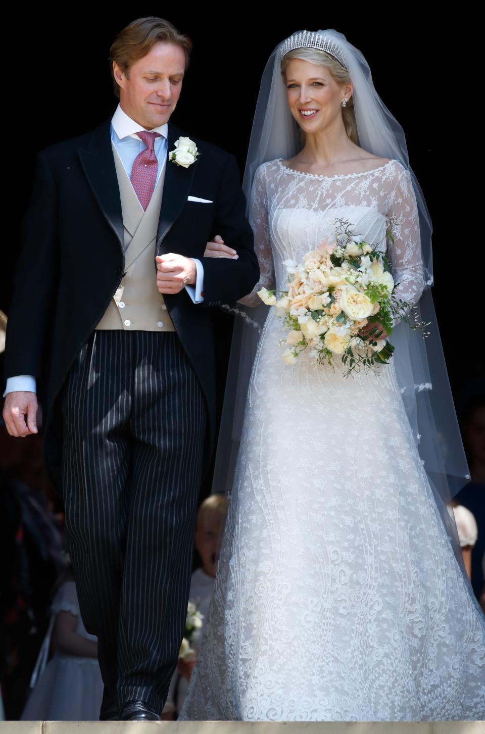 Lady Gabriella Windsor and Thomas Kingston on their wedding day.