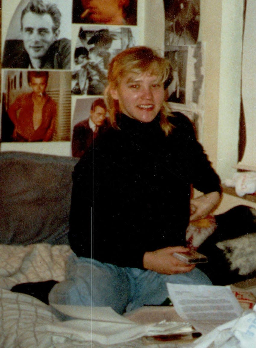 Tammy Zywicki loved James Dean and decorated her dorm room at Grinnell College with his posters.