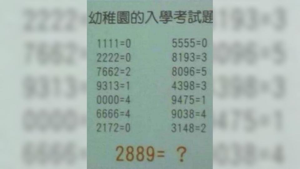 網路上流傳這道數學神題，考倒了一堆家長。(圖／翻攝自go2tutor論壇)