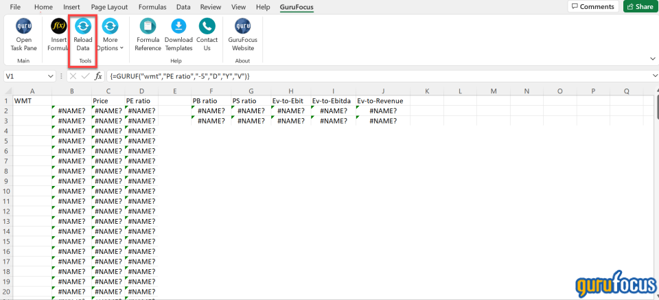 Try GuruFocus' New Excel Add-in