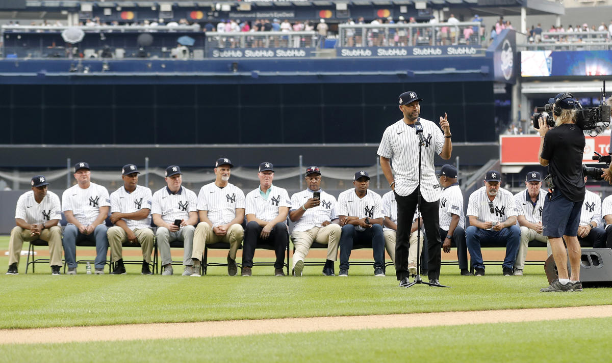 Derek Jeter, Core Four at Yankees' Old Timers' Day