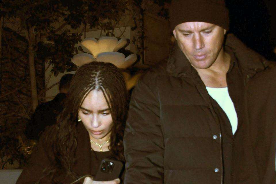 <p>NewsYourCelebs / SplashNews</p> Zoë Kravitz and Channing Tatum in Los Angeles on Nov. 8, 2023