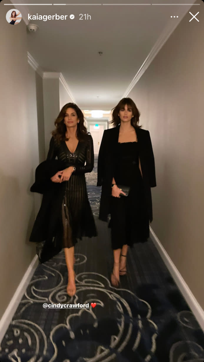 Cindy Crawford, Kaia Gerber - Credit: Kaia Gerber/Instagram.