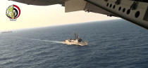 In this video image, an Egyptian ship searches the Mediterranean Sea for the missing EgyptAir Flight 804 plane, May 19, 2016. (AP/Egyptian Defense Ministry)