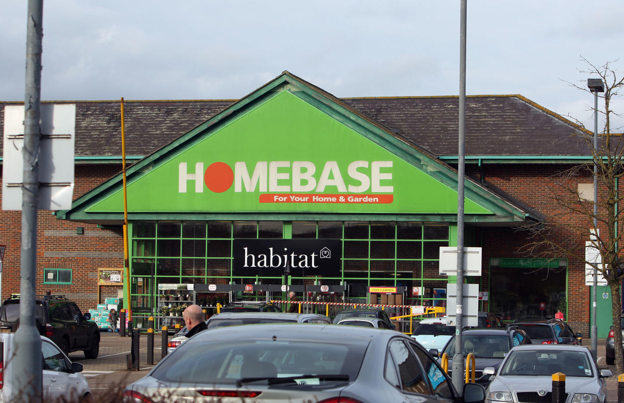 A general view of a Homebase store in Guildford, Surrey, as Argos owner Home Retail Group, which is being pursued by supermarket Sainsbury's, agreed to sell DIY chain Homebase to Australian conglomerate Wesfarmers for £340 million.