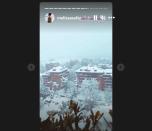 La maxi nevicata a Milano conquista i vip. Valanga di storie, video e post sui profili Instagram delle celebrità.