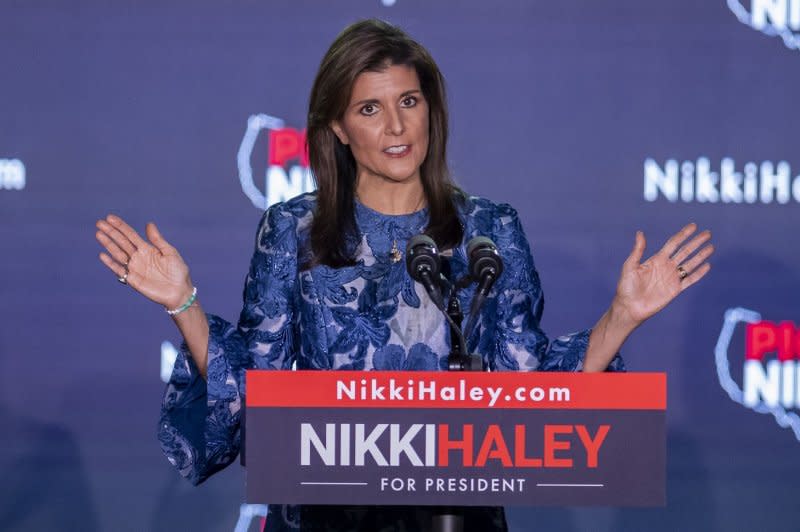 Former South Carolina Governor and Republican presidential candidate Nikki Haley campaigned in Texas on Monday night, urging her supporters to get out and vote on Super Tuesday. File photo by Amanda Sabga/UPI