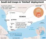 Map of Yemen locating the latest developments