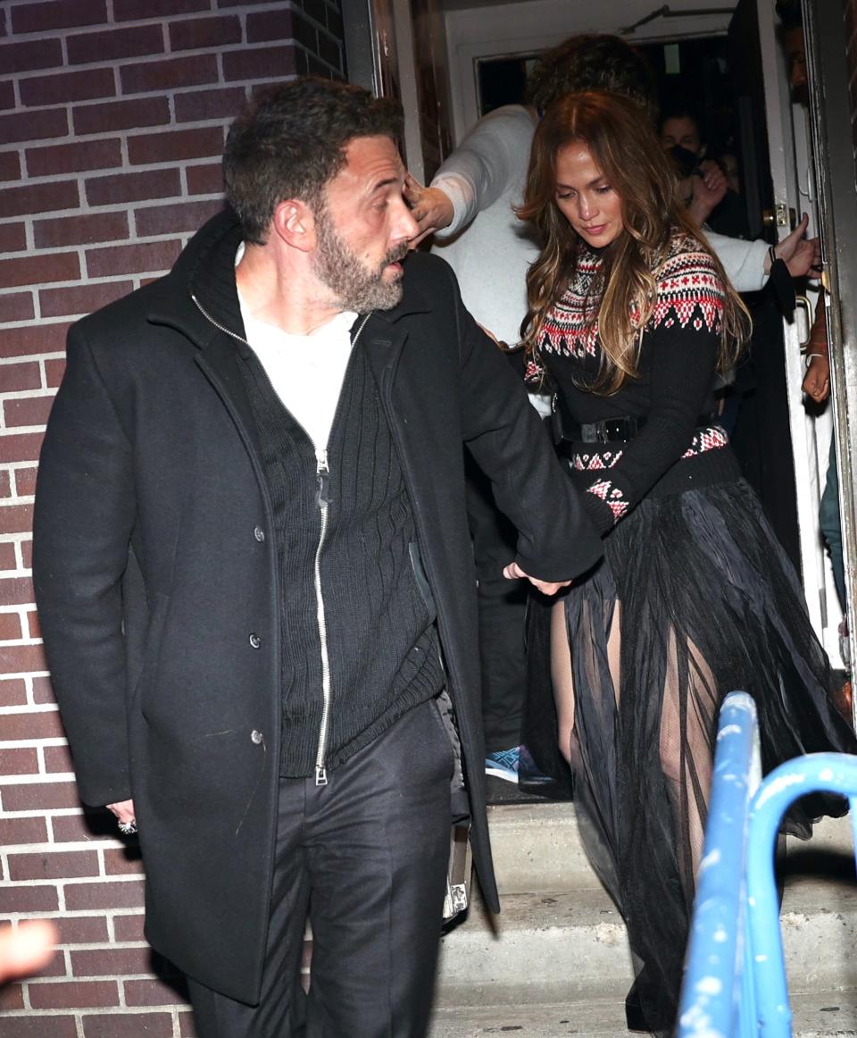Ben Affleck and Jennifer Lopez are seen on November 25, 2022, in New York City.