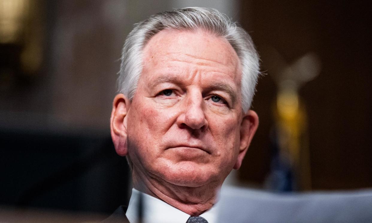 <span>Senator Tommy Tuberville, pictured here on 29 November 2023, floundered when asked about the IVF decision.</span><span>Photograph: Tom Williams/CQ-Roll Call Inc/Getty Images</span>