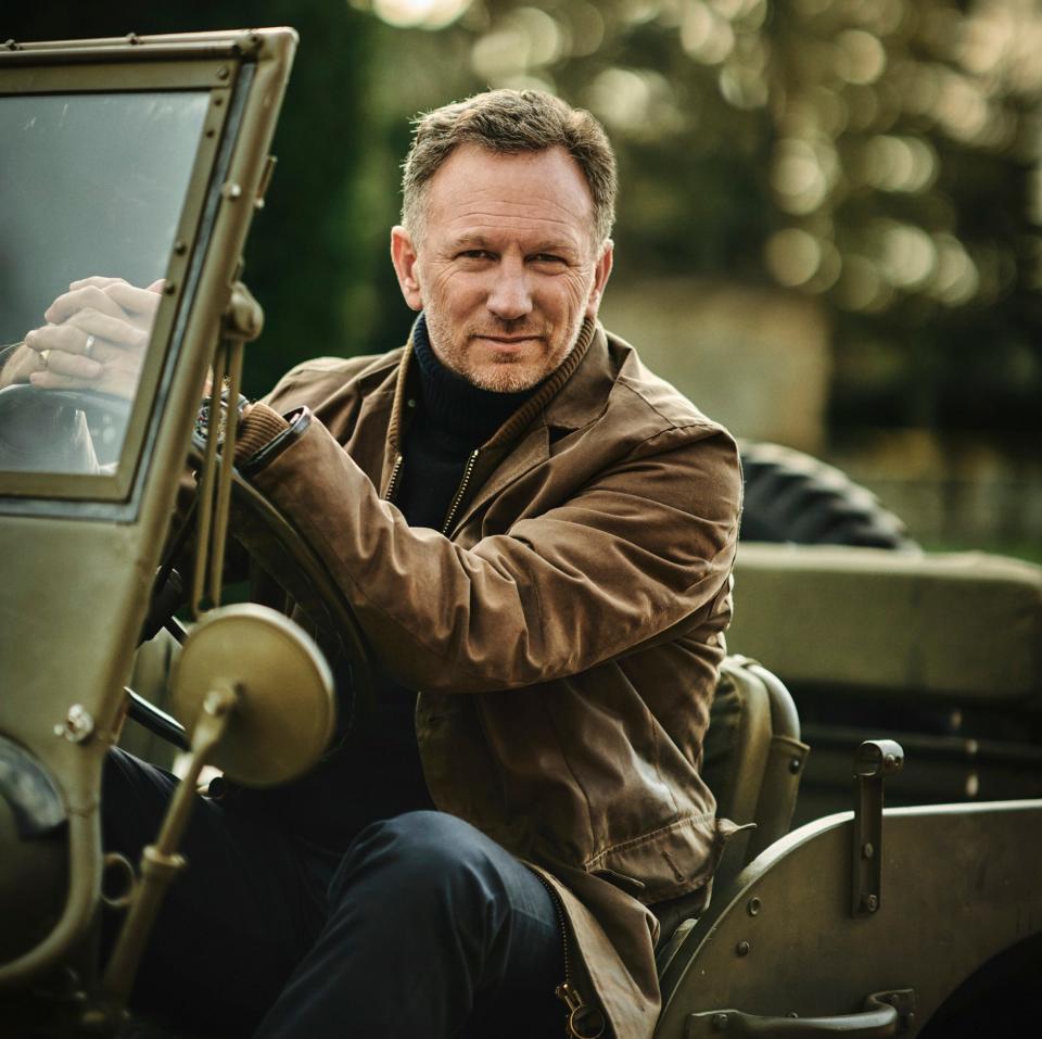 Christian Horner sitting in his jeep - The Telegraph/Julian Broad