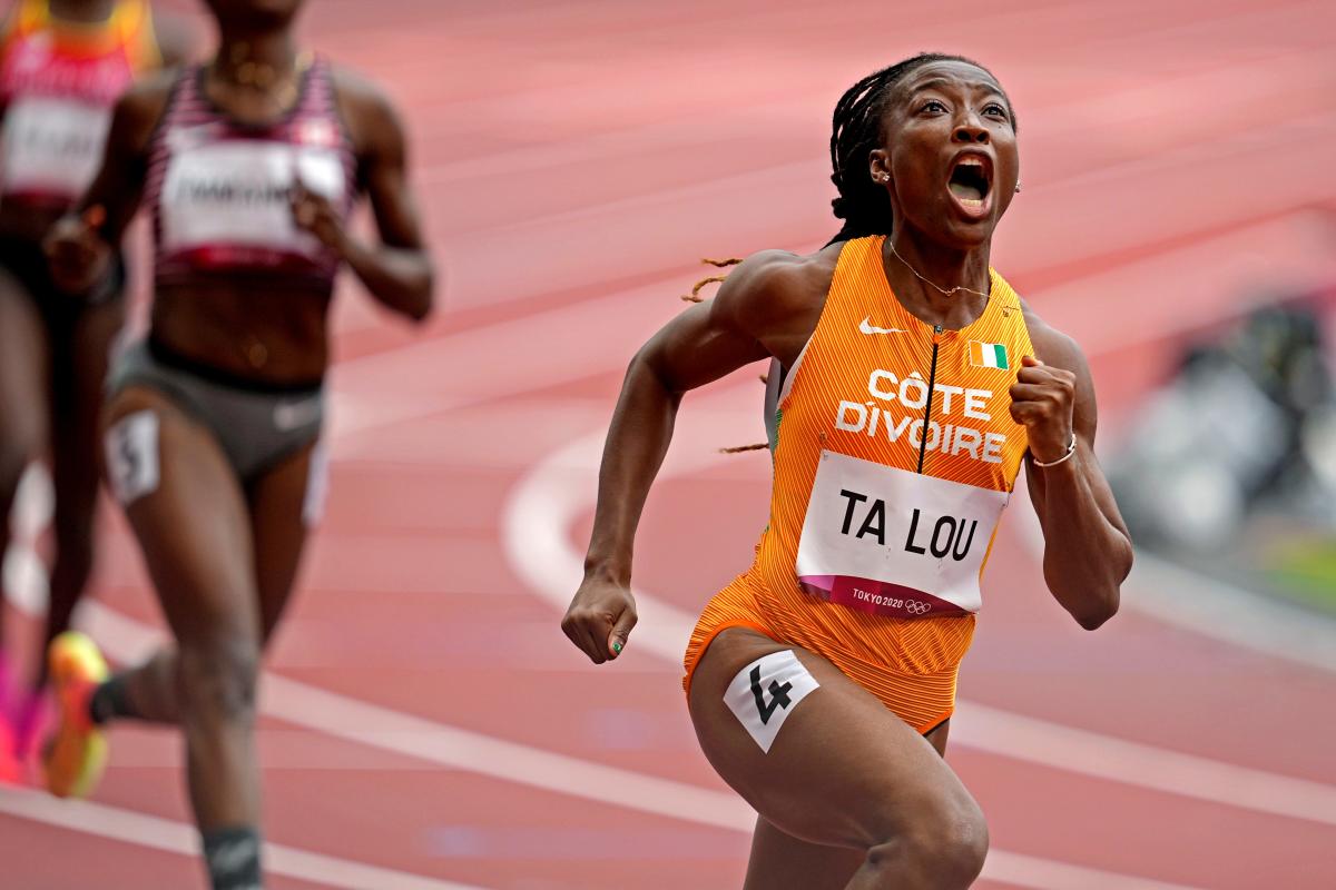 Top Olympic women 100meter runners focused on competitors, decline to