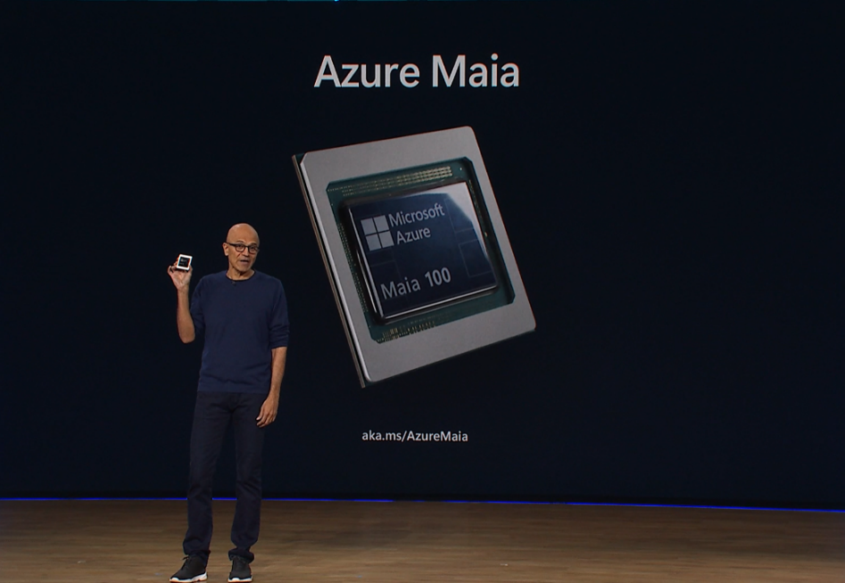 微軟推出自研晶片Azure Maia。（圖／微軟提供）