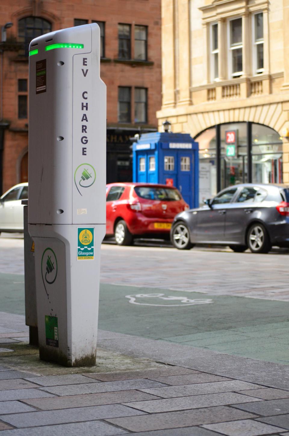 One of Scotland’s 292 free electric-car charging points (Alamy Stock Photo)