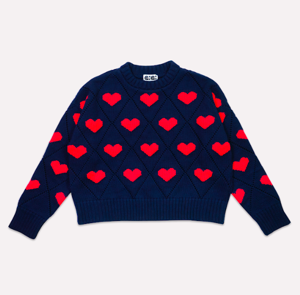 28 Unisex Valentine's Day Gifts: Gigi Knitwear Heart Sweater
