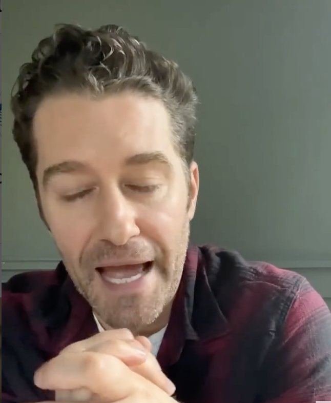 Matthew Morrison with his hands crossed