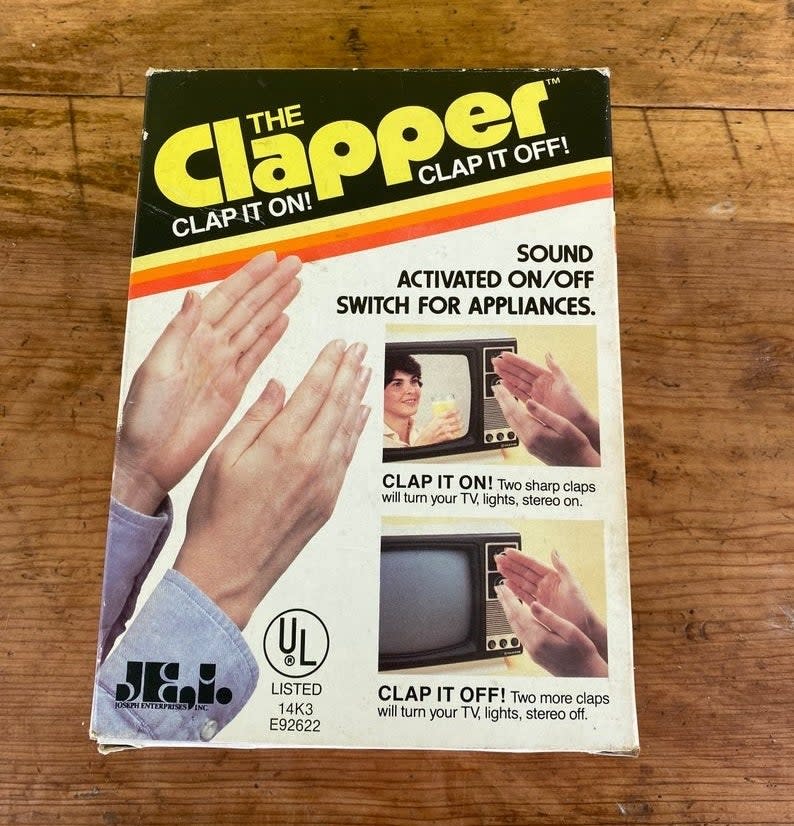 A Clapper box on a table