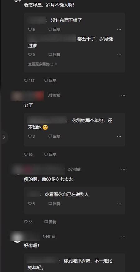 網友批評王菲像老奶奶。（圖／微博）