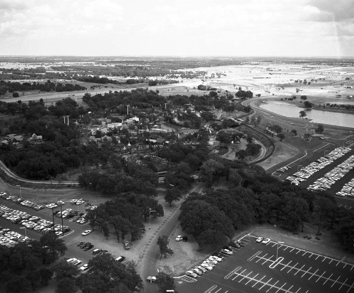 Aug. 10, 1961: Aerial view of Six Flags Over Texas in Arlington, Texas