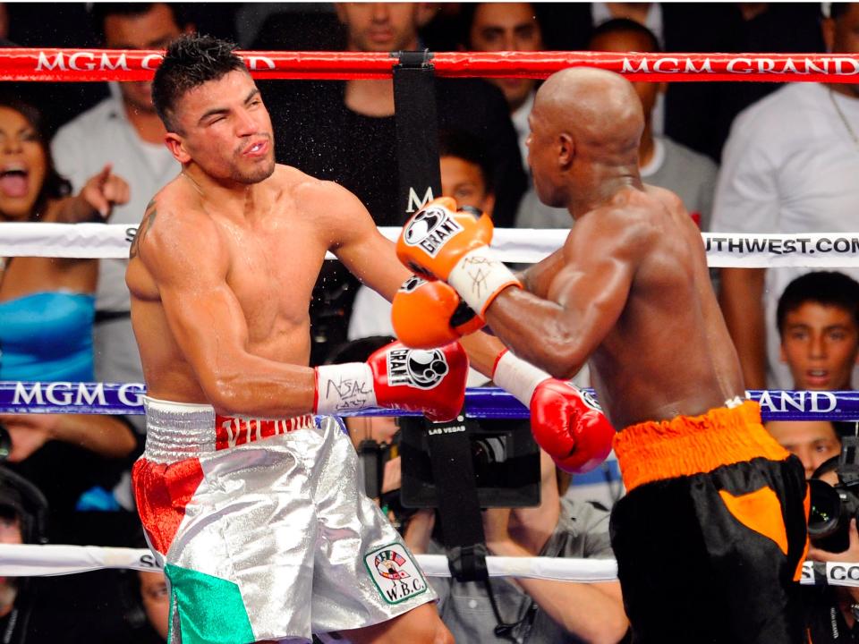 Victor Ortiz and Floyd Mayweather