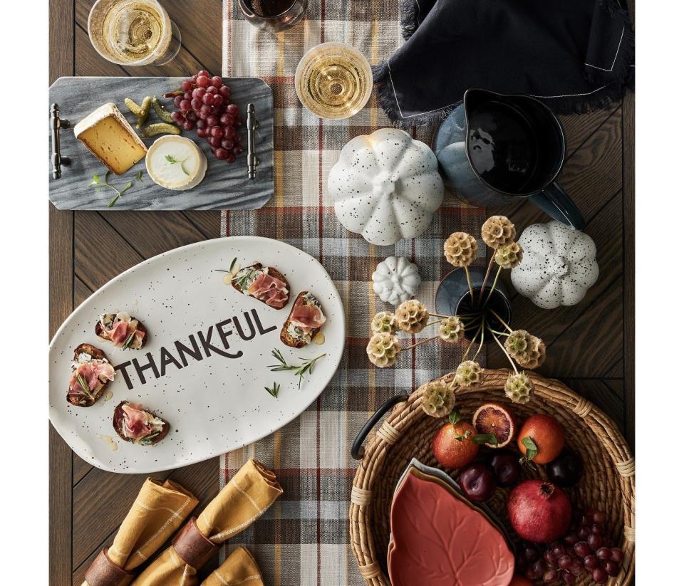 <strong><a href="https://www.target.com/p/16-3-x-10-9-ceramic-thankful-serving-platter-white-brown-threshold-153/-/A-53459796" target="_blank" rel="noopener noreferrer">Get it at Target</a></strong>, $20.&nbsp;