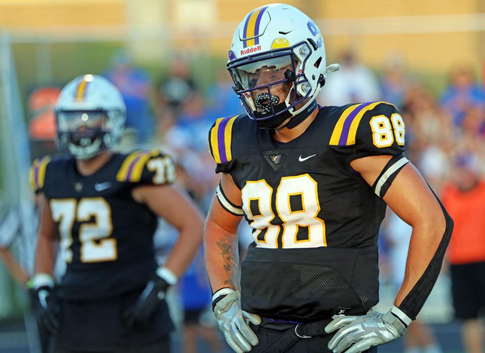 Johnston senior tight end and Minnesota football commit Jacob Simpson helped lead the Dragons to the UNI-Dome for the first time in program history in 2022.
