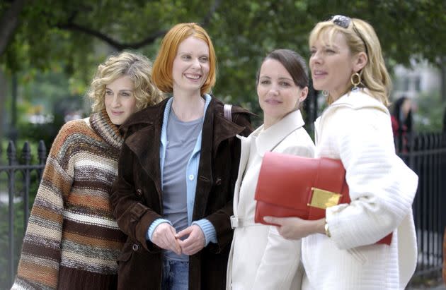 From left: Sarah Jessica Parker, Cynthia Nixon, Kristin Davis and Kim Cattrall on a 2002 episode of 