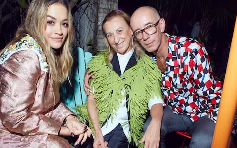 Rita Ora, Miuccia Prada and Carsten Höller