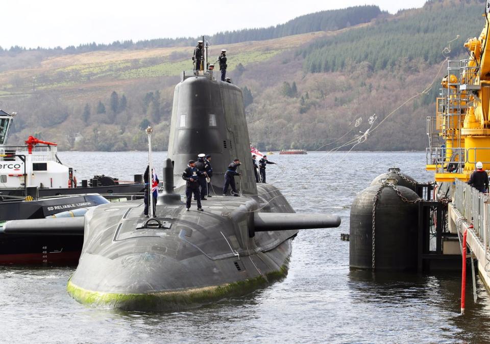 A Royal Navy Astute class submarine (LPhot Pepe Hogan/MoD/PA) (PA Media)