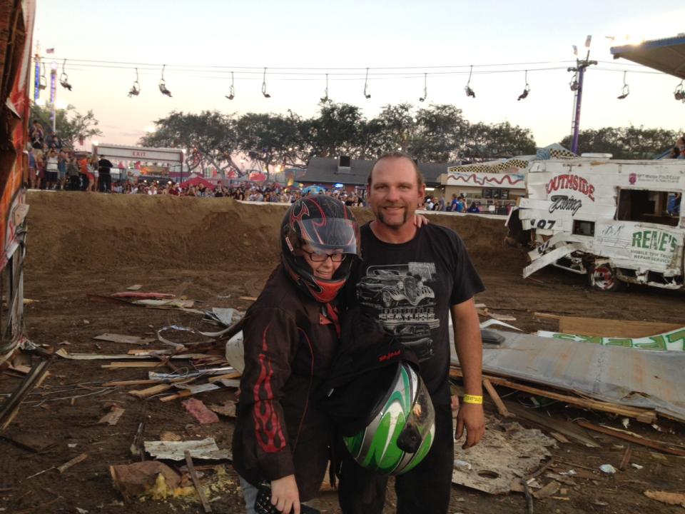 Dan and Louise at a demolition derby in 2012 (Collect/PA Real Life)