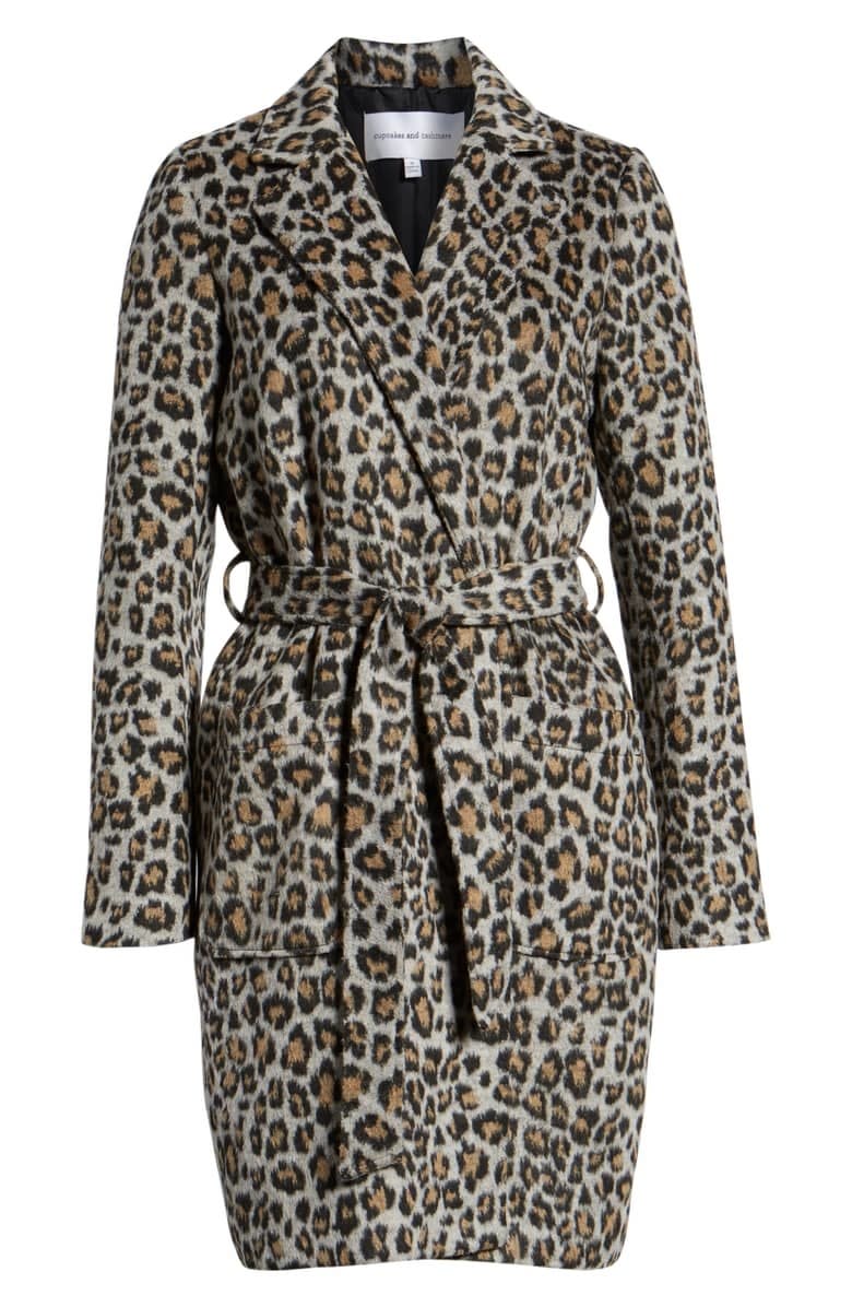 Shop Now: Cupcakes and Cashmere Leopard Belted Trench Coat, $175, available at Nordstrom.